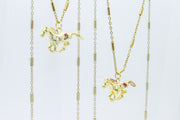 Hand-Painted Horse Pendant Necklace