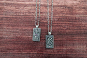 Double Sided Lucky Dragon 幸龙 Pewter Pendant Necklace
