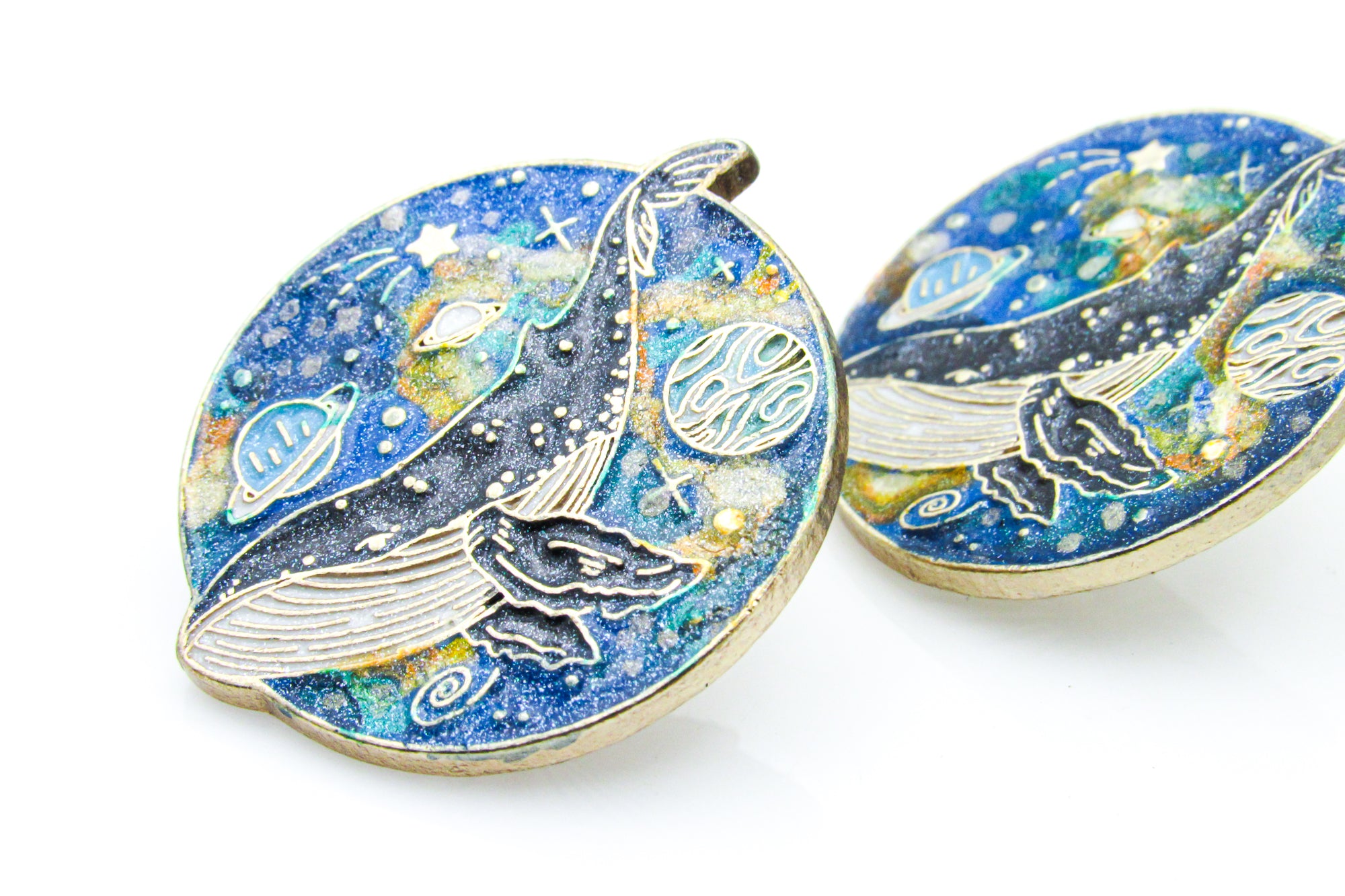 Nebula Space Whale Enamel Pin