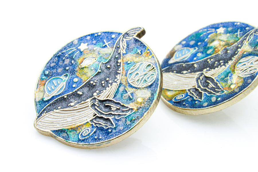 Nebula Space Whale Enamel Pin
