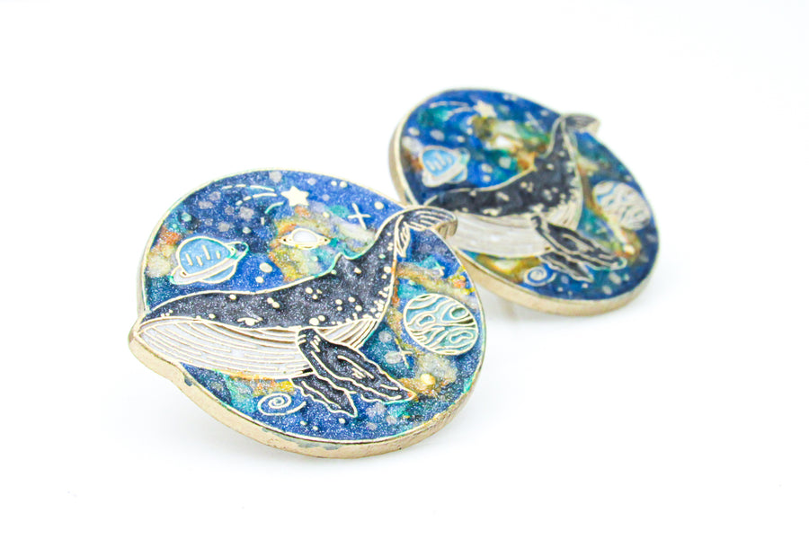 Nebula Space Whale Enamel Pin