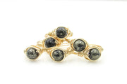 Pyrite Wire-Wrapped Gold Ring
