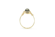 Pyrite Wire-Wrapped Gold Ring