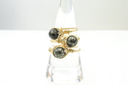 Pyrite Wire-Wrapped Gold Ring