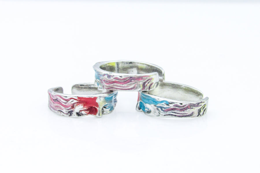 Paint Splattered Venus Statue Adjustable Ring