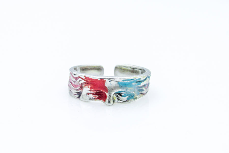 Paint Splattered Venus Statue Adjustable Ring