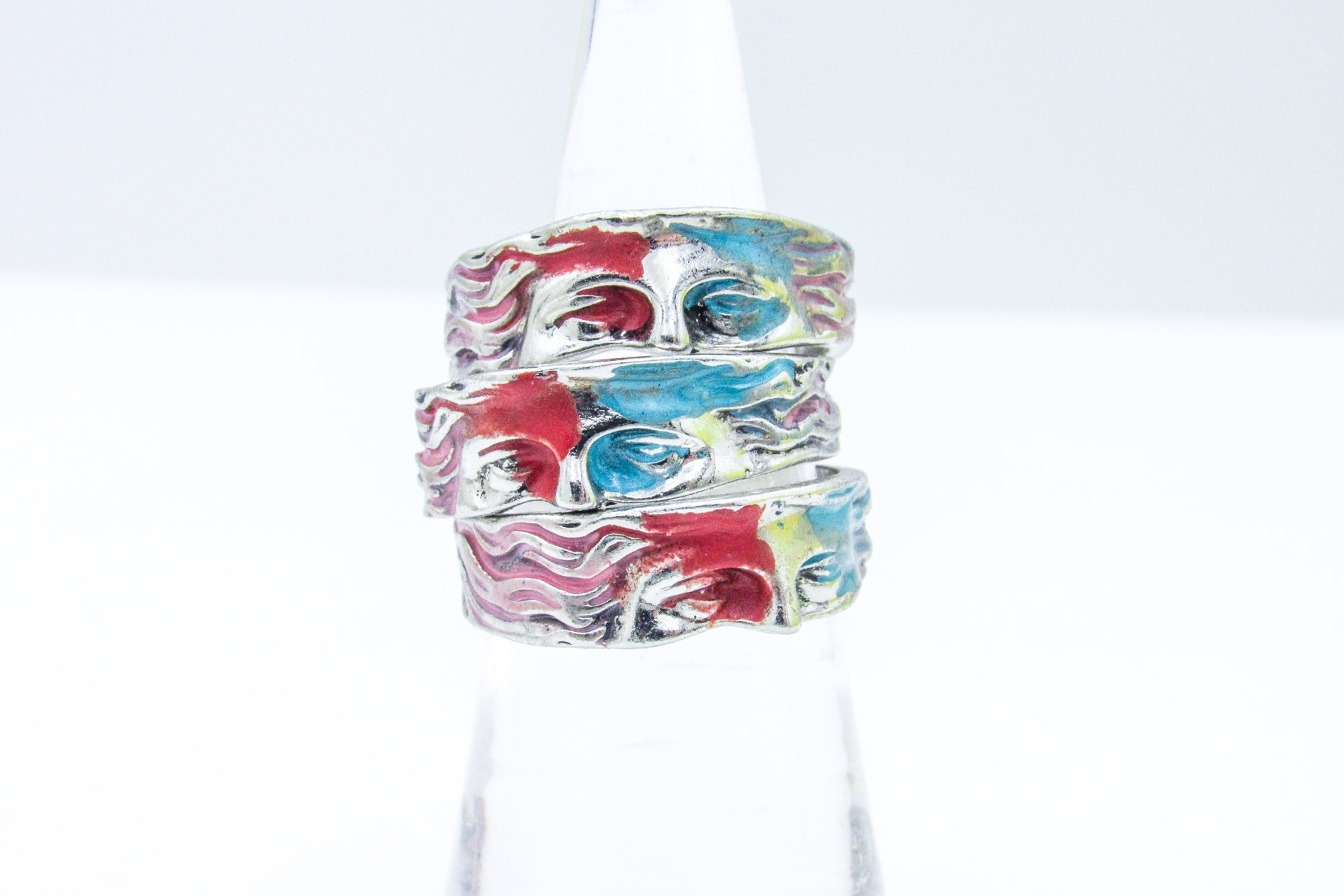 Paint Splattered Venus Statue Adjustable Ring