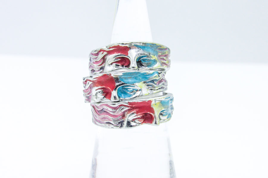 Paint Splattered Venus Statue Adjustable Ring