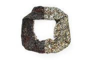 Boho Glam Feathery Mohair and Sequins Infinity Scarf