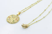 Gold Lunar Snake Pendant Necklace Necklaces Oh, Heart!