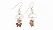 Crown+Butterfly Rose Gold Dangle Earring •  Earrings • Oh, Heart!