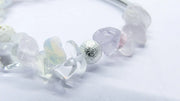 Gemstone Stretch Bracelets With Moon Czech Glass Bead •  Bracelets • Oh, Heart!