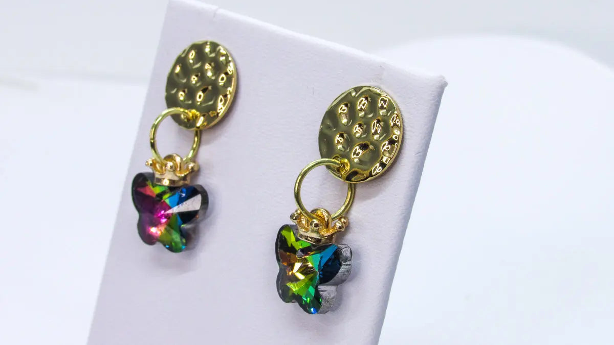 Crystal Butterfly Dangle Earrings •  Earrings • Oh, Heart!