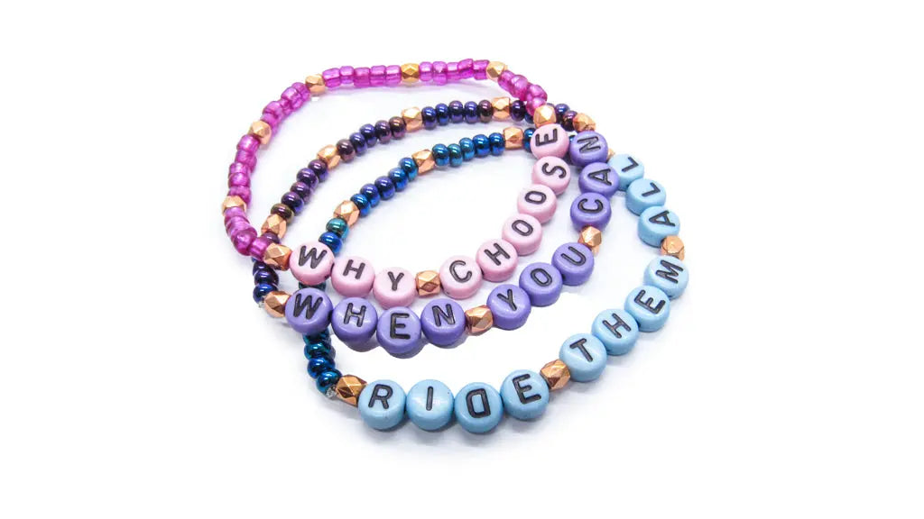 Bisexual Pride Stackable Bracelet Set •  Bracelets • Oh, Heart!