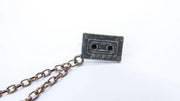 Antiqued Cassette Tape Charm Collar Chain •  collar chain • Oh, Heart!