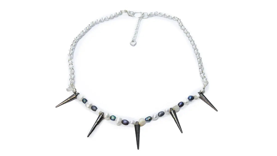 Pearls and Spikes Necklace •  Necklaces • Oh, Heart!