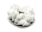 White velvet crochet scrunchie
