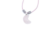 Moon Shape Semiprecious Stone Pendant Necklace •  Necklaces • Oh, Heart!
