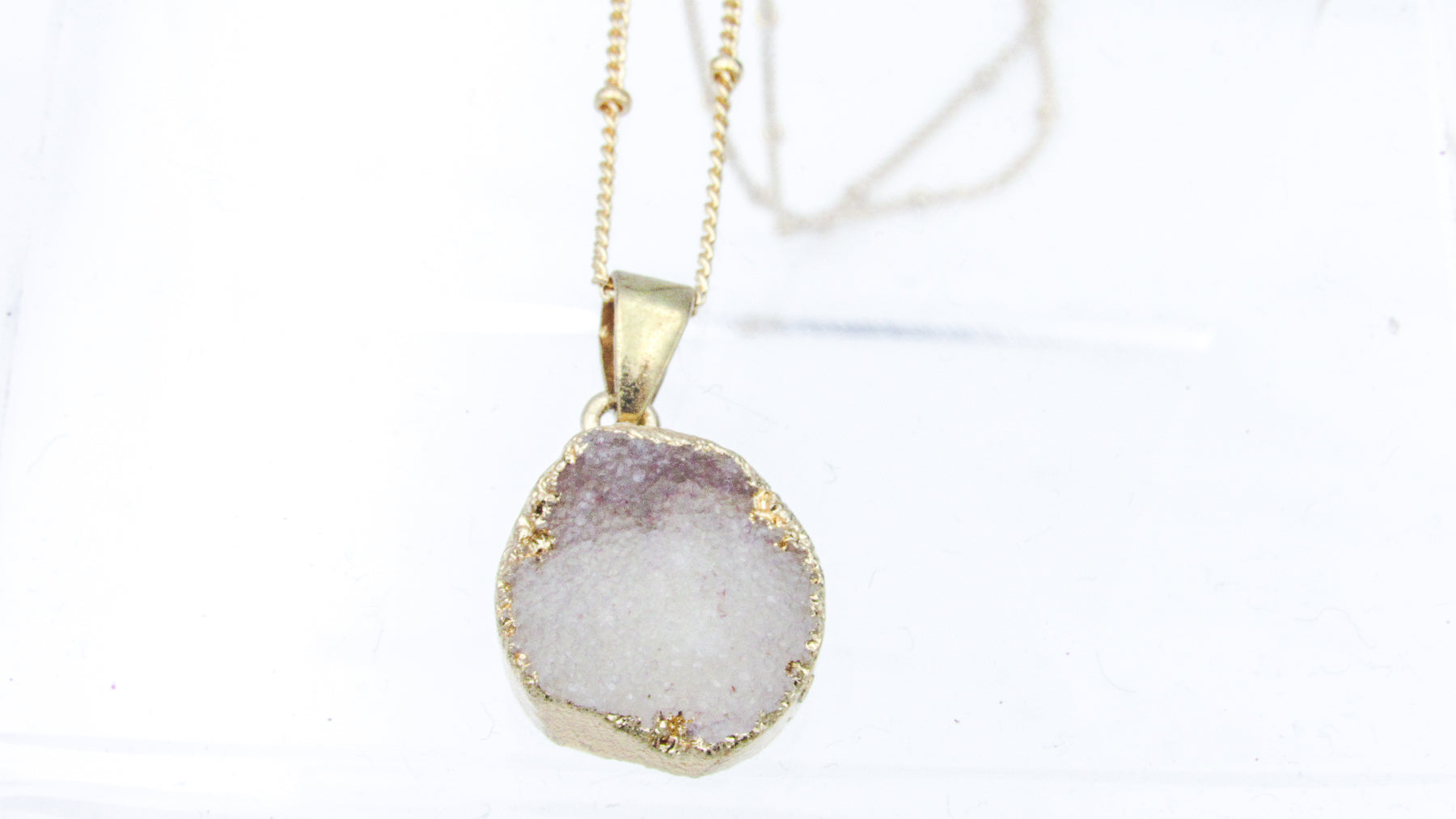 Small Druzy Crystal Pendant Necklaces Necklaces Oh, Heart!