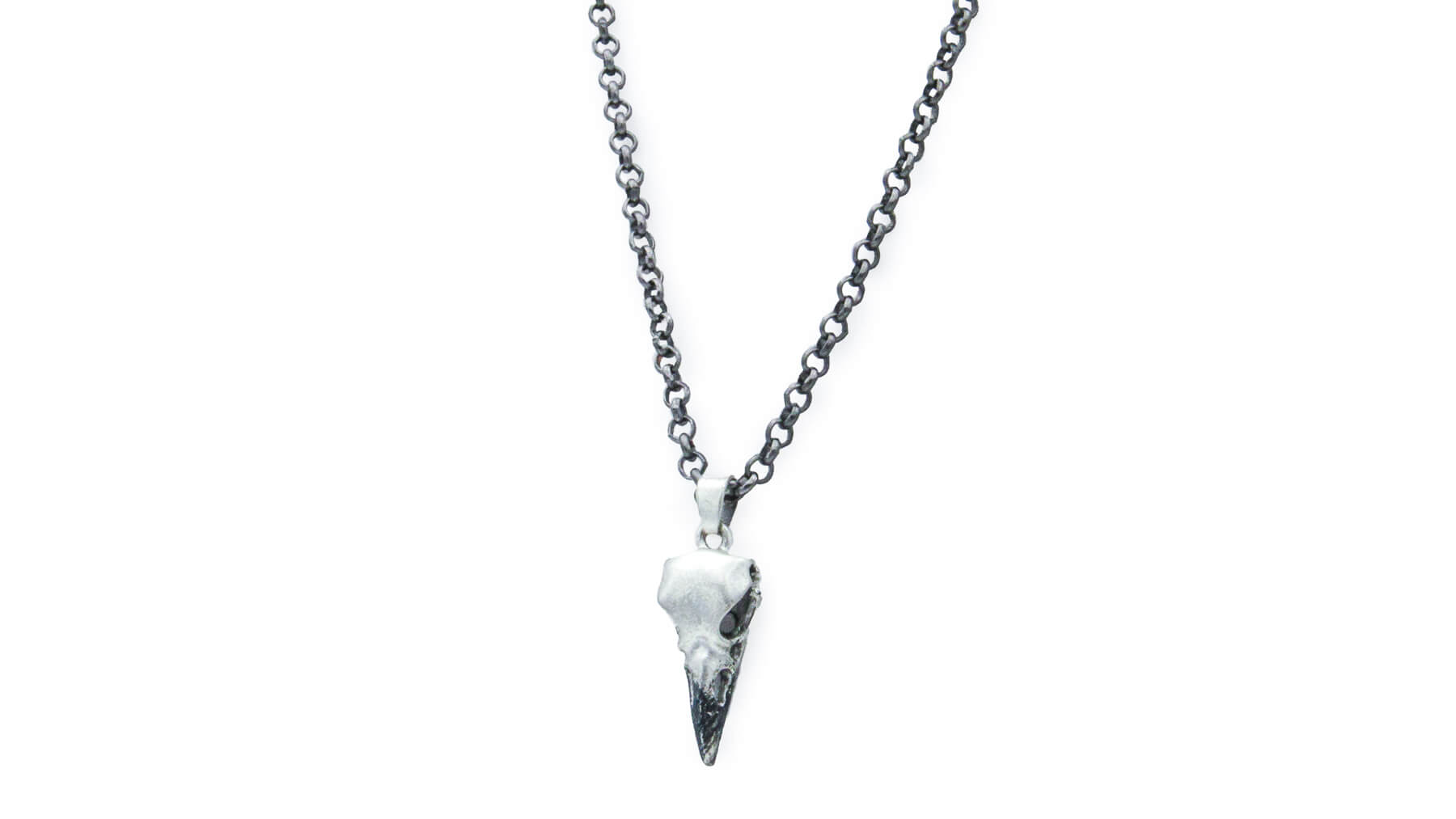 Raven Skull Goth Necklace •   • Oh, Heart!