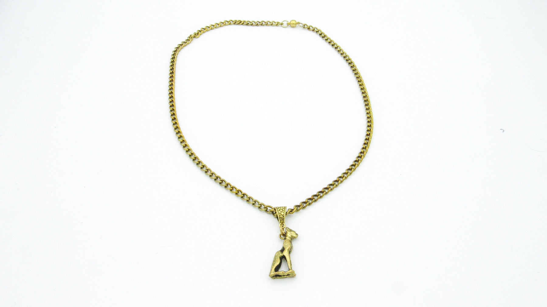 Sphinx Cat Necklace With Heavy Gold Chain •  Necklaces • Oh, Heart!