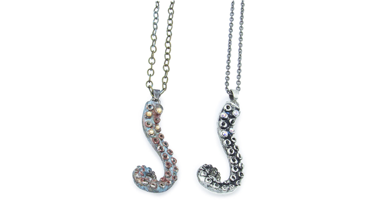 Heavy Sterling Silver Tentacle Pendant Necklace •  Necklaces • Oh, Heart!