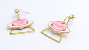 Geometric Heart Shaped Planet Earrings •  Earrings • Oh, Heart!