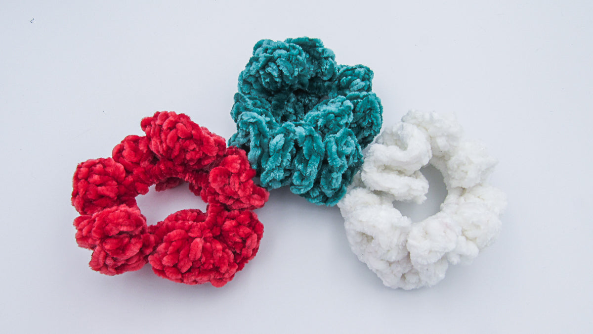 Ornament Yourself • Christmas Scrunchie Set •  Ponytail Holders • Oh, Heart!