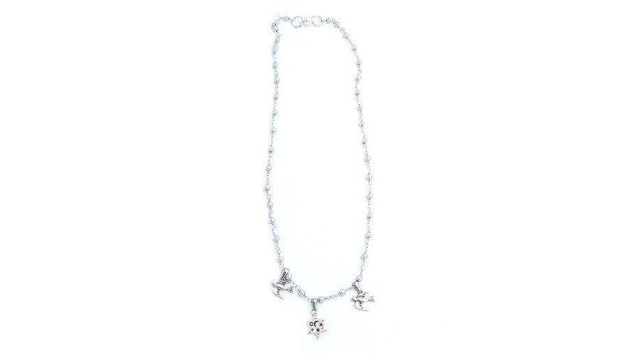 Silver Bird and Stars Charm Necklace •  Necklaces • Oh, Heart!
