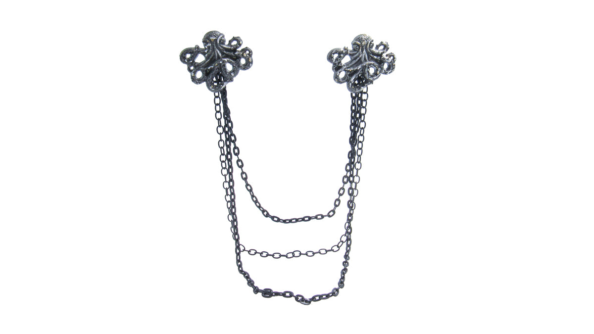 Steampunk Octopus Pendant Collar Chain •  collar chain • Oh, Heart!