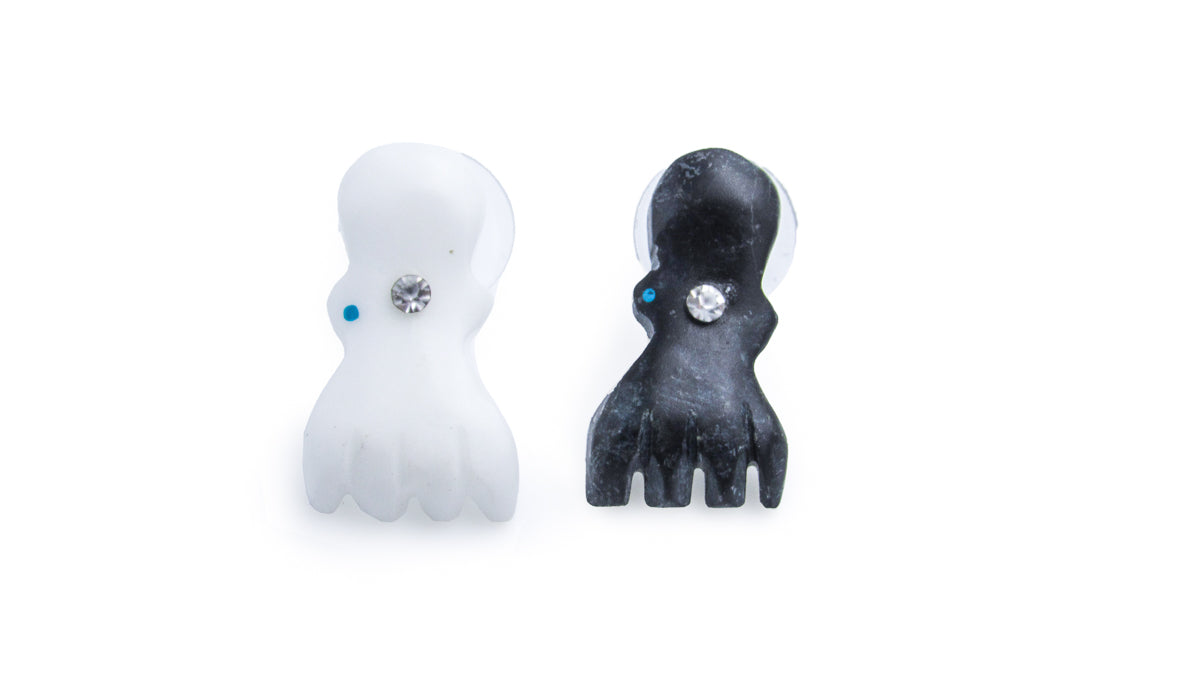 Squid or Octopus Zuni Charm Stud Earrings •  Earrings • Oh, Heart!