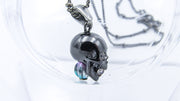 Black Skull with Rhinestones Dangle Charm Necklace •  Necklaces • Oh, Heart!